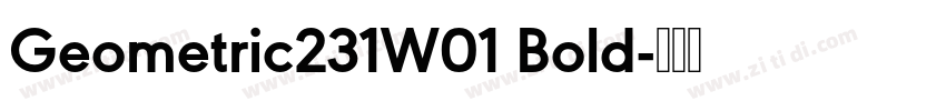 Geometric231W01 Bold字体转换
